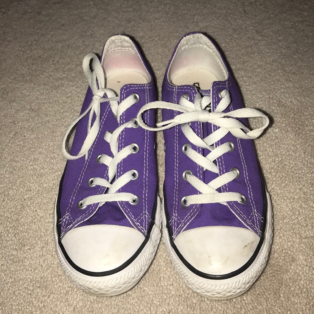 Purple Low Top Converse